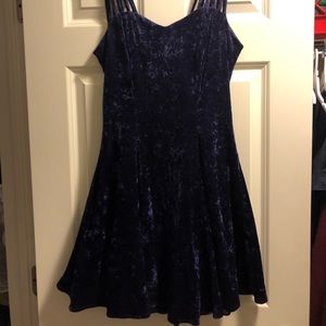 Purple velvet dress